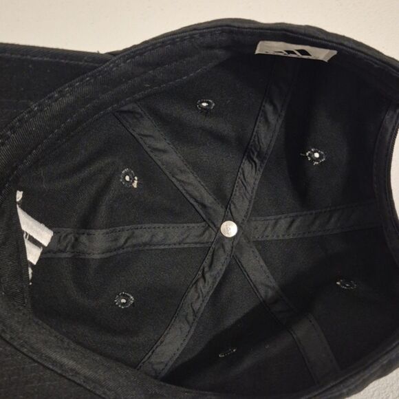 Adidas Original Snapback Hat Adjustable Black Baseball Cap Logo on top brim - Picture 5 of 8